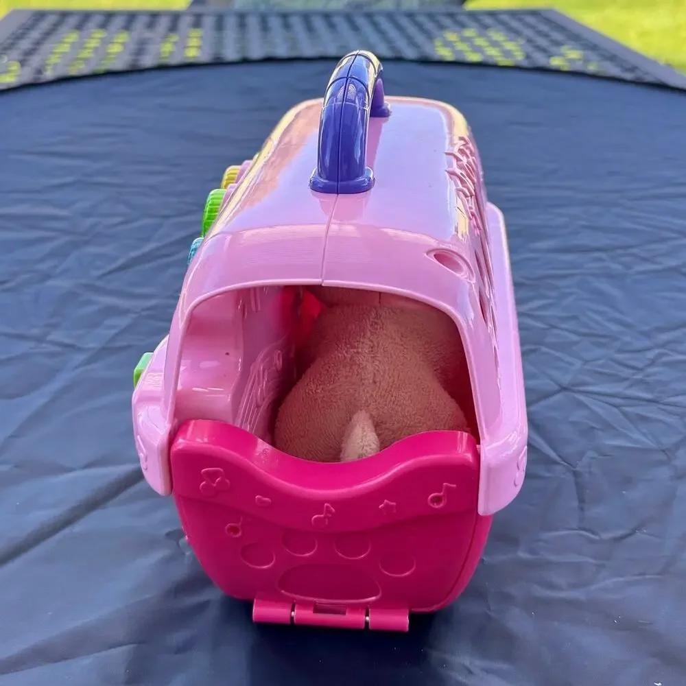 VTech Care for Me Learning Carrier Pink Interactive Pet Carrier Plush Puppy Toy